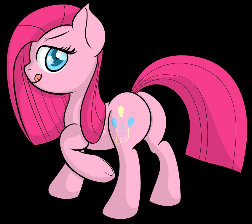 blue_eyes blue_pupils butt cutie_mark eyelashes female female_feral feral fur furrowed_brow furrowed_eyebrows hooves long_mane long_tail looking_at_viewer looking_back looking_back_at_viewer mane pink_body pink_fur pink_mane pink_tail pink_tongue presenting presenting_hindquarters pupils quadruped raised_foot simple_background smile smiling_at_viewer solo tail thin_eyebrows tongue tongue_out transparent_background unguligrade datapony friendship_is_magic hasbro my_little_pony pinkamena_(mlp) pinkamena_diane_pie pinkie_pie_(mlp) earth_pony equid equine horse mammal pony 2017 absurd_res alpha_channel colored digital_drawing_(artwork) digital_media_(artwork) english_description hi_res shaded simple_shading