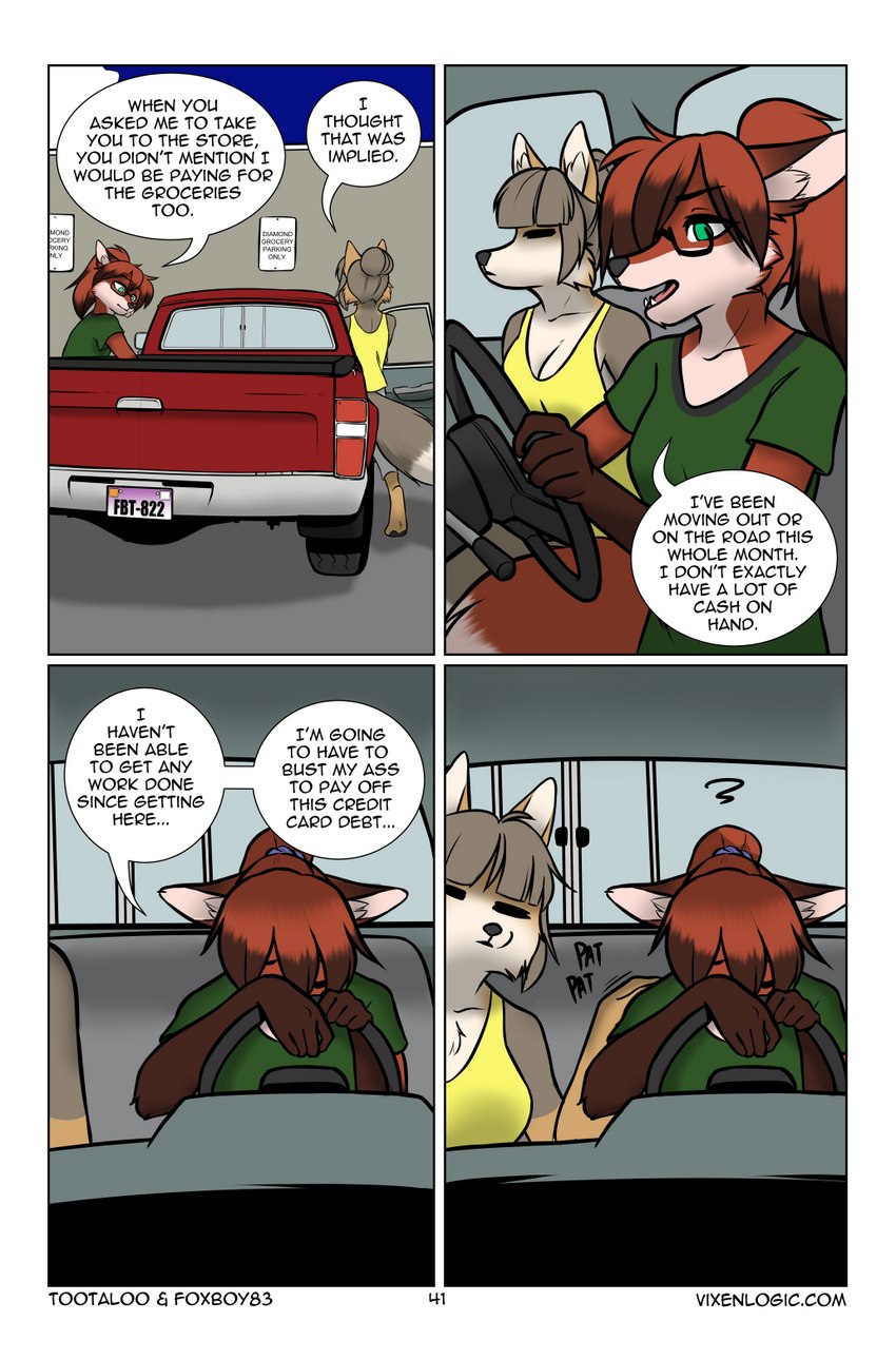 ferra and red (vixen logic) created by foxboy83 and tootaloo