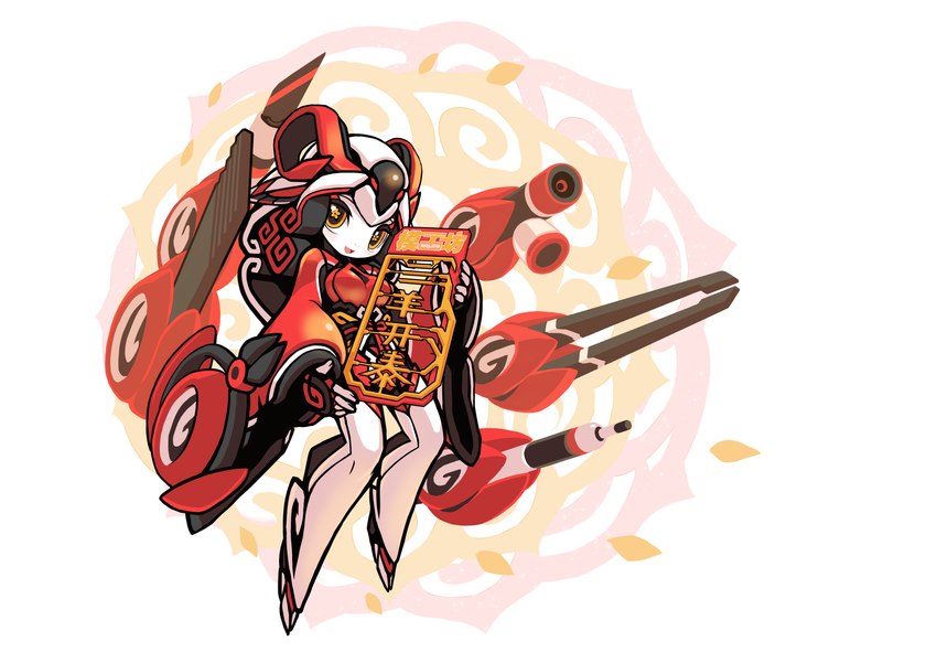 :d animal_ears anthro asian_clothing chinese_clothing chinese_dress chinese_knot clothing commentary digitigrade dress east_asian_clothing english_commentary female fingerless_gloves floating forceps gloves hair handwear head_tilt holidays horn joints knife long_hair looking_at_viewer machine medical_instrument model_kit non-web_source open_mouth paint pen red_clothing red_dress red_horn robot_joints scientific_instrument scissors sheep_ears sheep_horns smile solo spray_paint sprue surgical_instrument three-quarter_view tools tsurime tweezers water_sleeves white_hair yellow_eyes tyson_tan chinese_new_year chinese_zodiac electric_hearts year_of_the_goat bovid caprine mammal robot sheep 2014 absurd_res adobe_photoshop_(artwork) digital_media_(artwork) hi_res signature