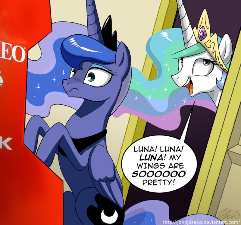 princess celestia and princess luna (friendship is magic and etc) created by john joseco