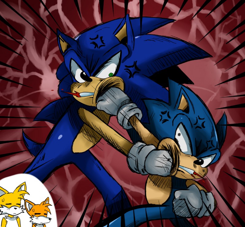 classic sonic, classic tails, miles prower, and sonic the hedgehog (sonic the hedgehog (series) and etc) created by sssonic2