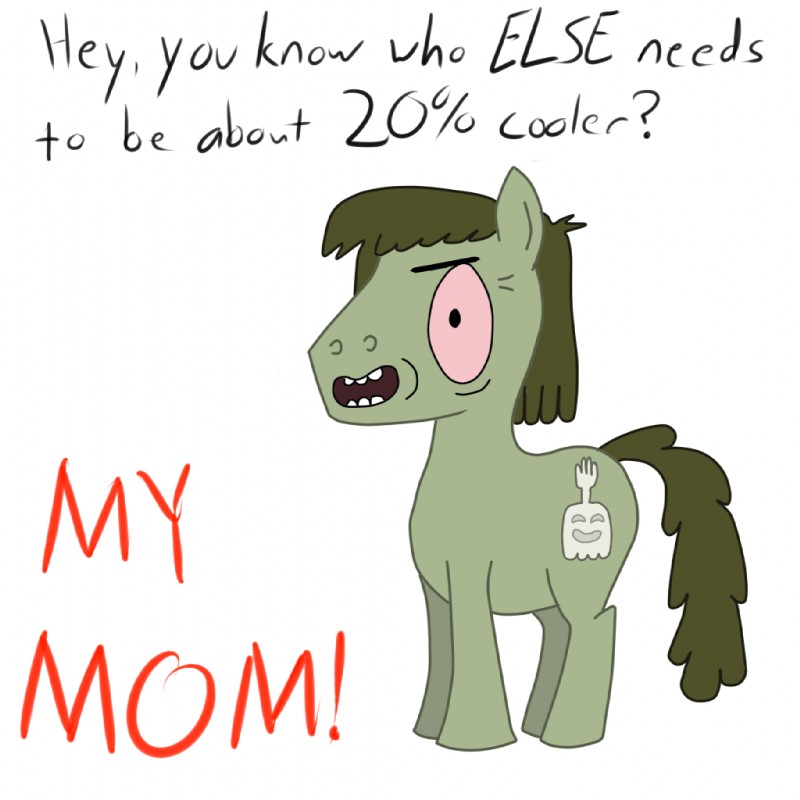 alternate_species cutie_mark feral male ponification simple_background solo tail text white_background why unknown_artist cartoon_network friendship_is_magic hasbro my_little_pony regular_show hi_five_ghost muscle_man_(regular_show) earth_pony equid equine horse mammal pony 1:1 crossover english_text