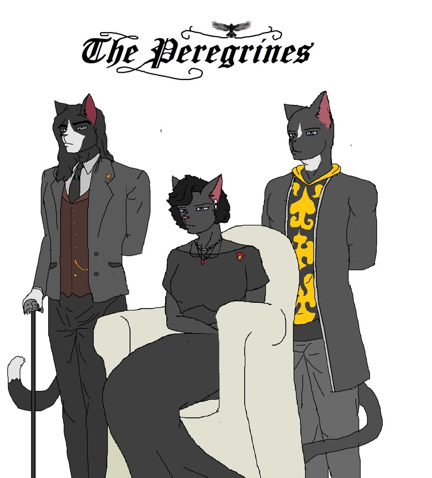 damien peregrine, evelyn peregrine, and felix peregrine created by caesarmeow