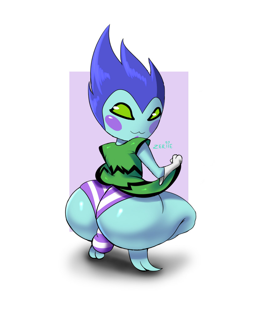 big_butt bulge butt clothing femboy huge_butt looking_at_viewer looking_back male not_furry solo underwear zeriie ben_10 cartoon_network pesky_dust alien alien_humanoid fairy humanoid nemuina 2020 absurd_res hi_res