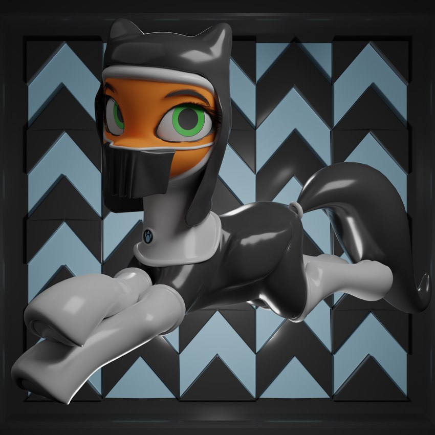 clothing face_mask female feral latex latex_clothing latex_skinsuit nun nun_outfit rubber_clothing skinsuit solo tight_clothing comorito hasbro my_little_pony equid equine horse mammal pony 1:1 3d_(artwork) absurd_res blender_(artwork) digital_media_(artwork) hi_res