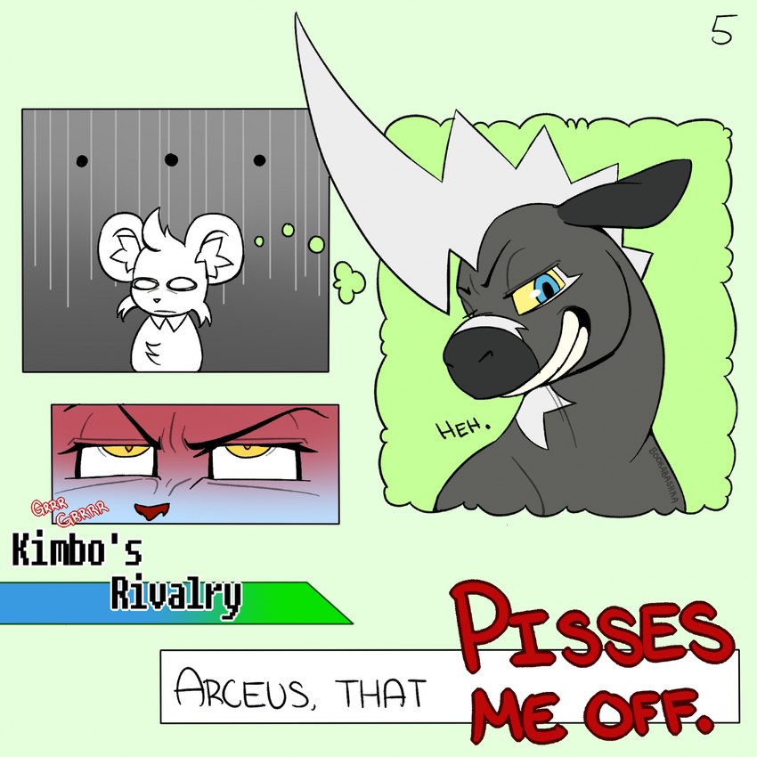 duo feral grin male rivalry smile text bookabashka nintendo pokemon kimbo_(bookabashka) blitzle equid equine felid feline generation_4_pokemon generation_5_pokemon mammal pokemon_(species) shinx 1:1 comic english_text hi_res