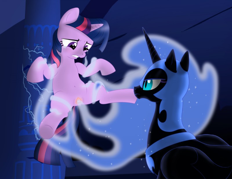 nightmare moon and twilight sparkle (friendship is magic and etc) created by dinah-moe