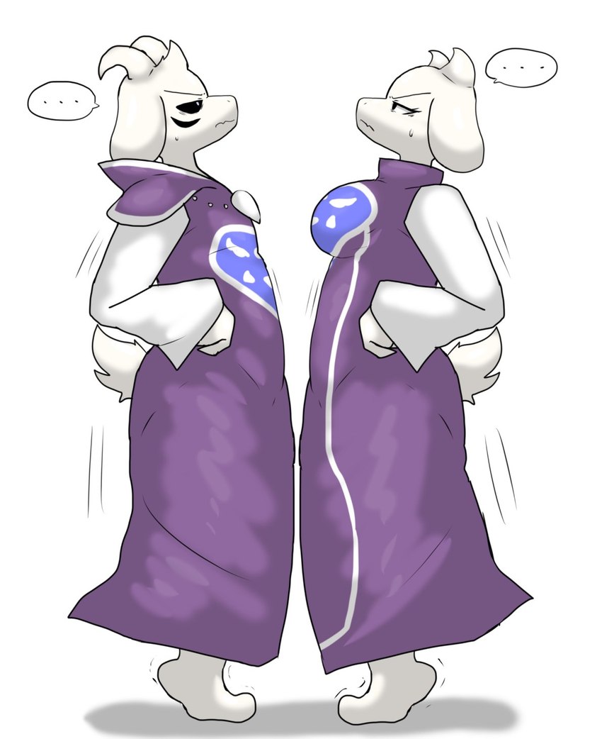 asriel dreemurr and toriel (undertale (series) and etc) created by enigi09