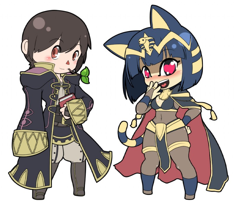 ankha, robin, tharja, and villager (fire emblem awakening and etc) created by shadow443