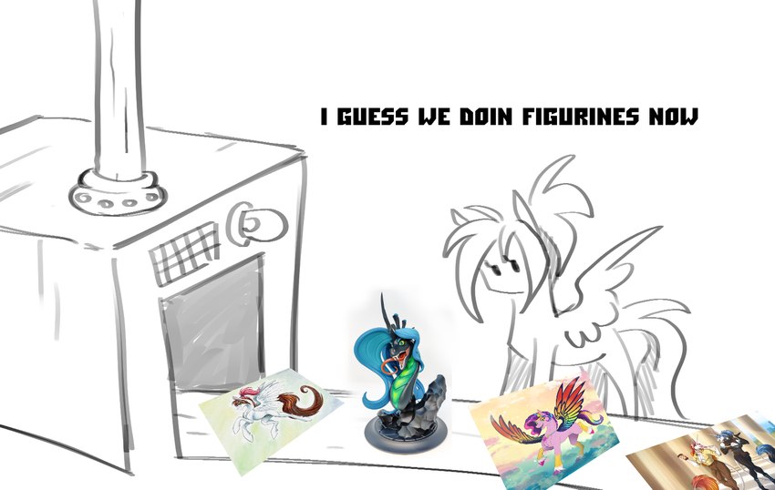 chibi equis_universe factory female figurine humor sculpture statue wings sunny_way friendship_is_magic hasbro mlp_g5 my_little_pony mythology triangle_factory kelesta kelin pipp_petals_(mlp) queen_chrysalis_(mlp) sunny_way_(character) equid equine horse mammal mythological_creature mythological_equine pegasus pony digital_media_(artwork) hi_res meme