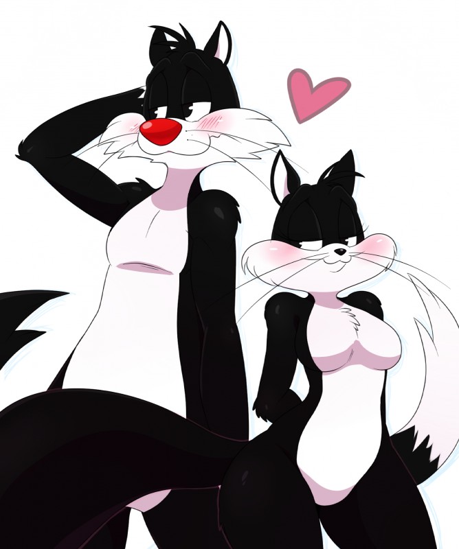 penelope pussycat and sylvester (warner brothers and etc) created by sssonic2