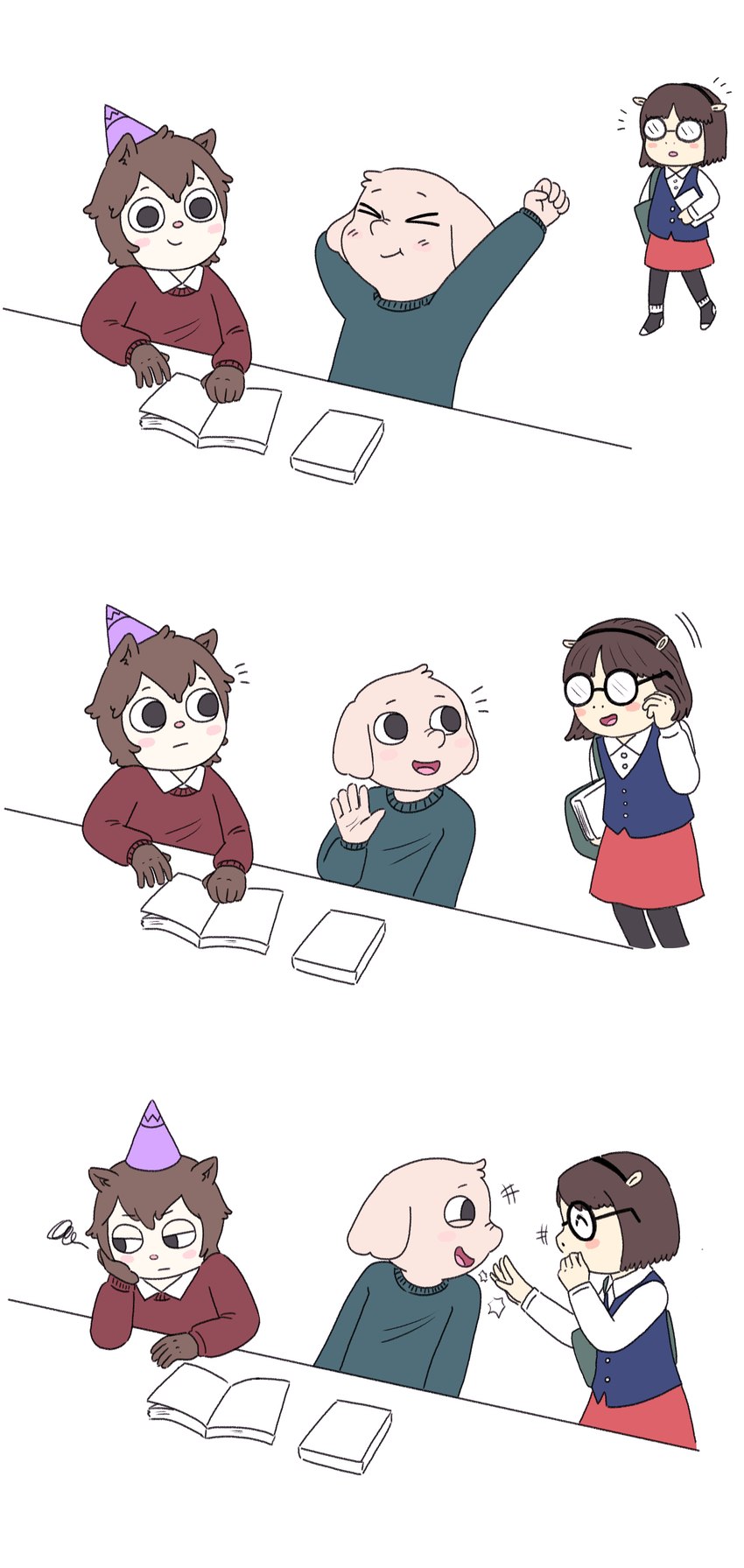 hedgehog, lucy thompson, and oscar peltzer (summer camp island and etc) created by doosim