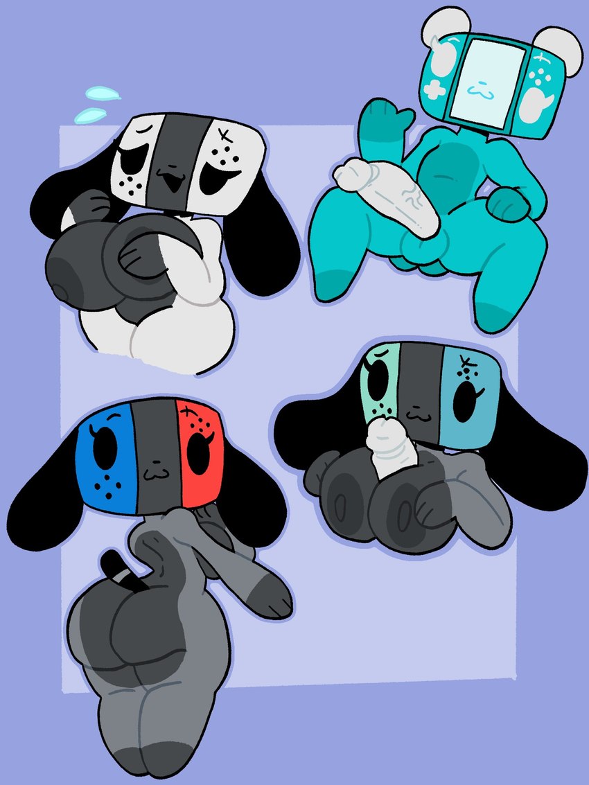 switch dog and switch puppy (nintendo switch lite and etc) created by mschaox6