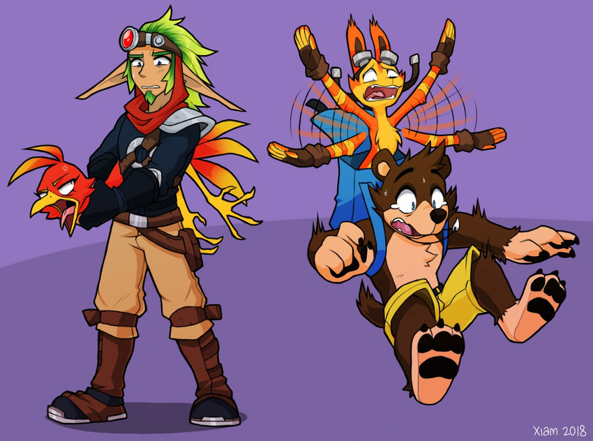 banjo, daxter, jak, and kazooie (sony interactive entertainment and etc) created by xiamtheferret