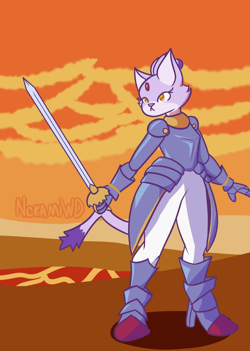 blaze the cat and sir percival (sonic the hedgehog (series) and etc) created by nokamiwd