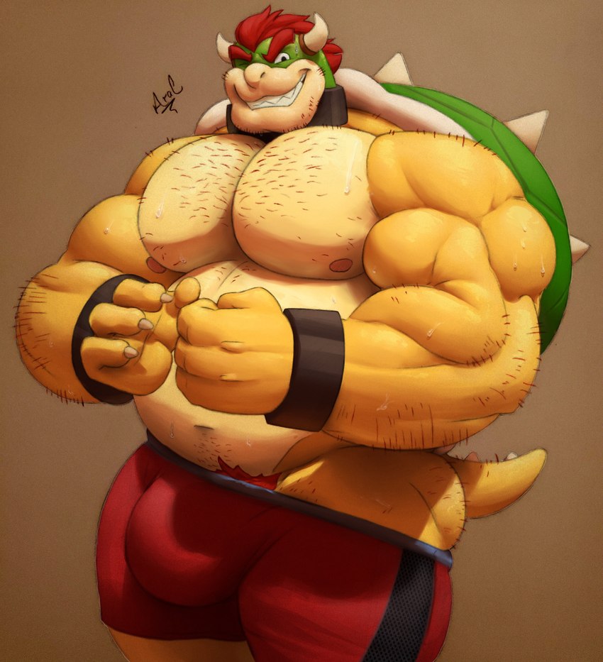 bowser (mario bros and etc) created by ara chibi and croconut