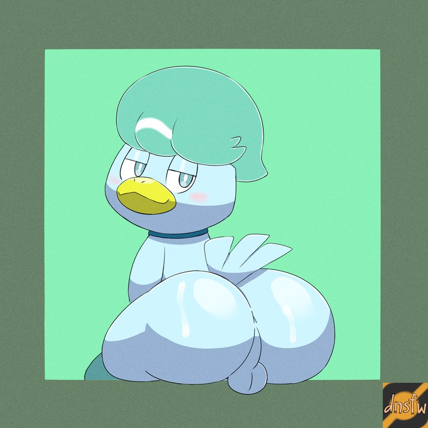 anthro anus balls beak big_butt blue_body blush bodily_fluids butt cum cum_on_butt feathers genital_fluids genitals half-closed_eyes looking_back male narrowed_eyes solo tail tail_feathers darknsfwindie nintendo pokemon fan_character roy_the_quaxly anatid anseriform avian bird duck generation_9_pokemon pokemon_(species) quaxly 1:1 2022 digital_media_(artwork) hi_res