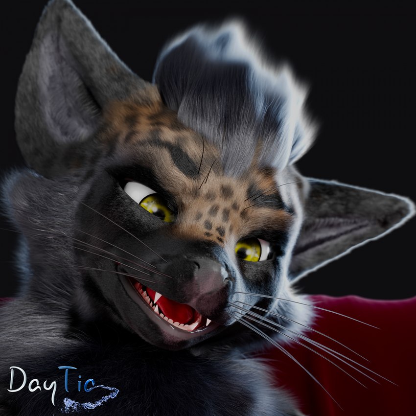 ambiguous_gender anthro fur hair night open_mouth posed simple_background smile solo daytia c4d rexouium 1:1 3d_(artwork) digital_media_(artwork) hi_res portrait male_(lore)