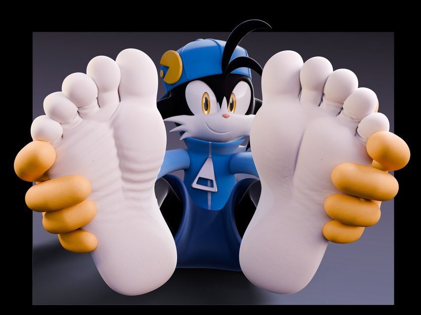 5_toes barefoot big_zipper black_body black_fur clothed clothing feet foot_focus fur hat headgear headwear humanoid_feet jacket looking_at_viewer male male_feet plantigrade soles solo toes topwear zipper feetymcfoot bandai_namco klonoa_(series) klonoa domestic_cat felid feline felis hybrid lagomorph mammal 3d_(artwork) absurd_res digital_media_(artwork) hi_res