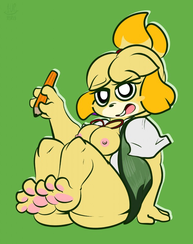 isabelle (animal crossing and etc) created by 1-upclock