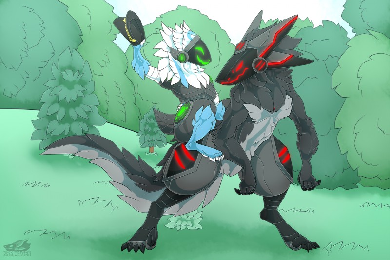 axion and latios the protogen created by clockwork tabby and kprimagen