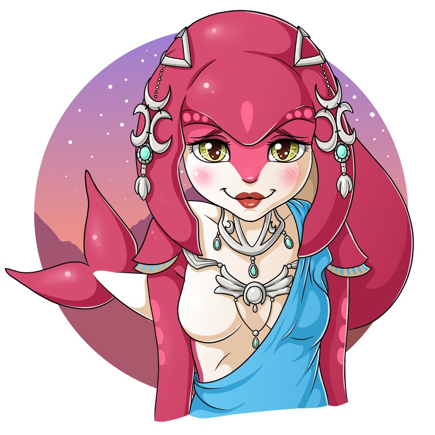 mipha (the legend of zelda and etc) created by cactuskiss