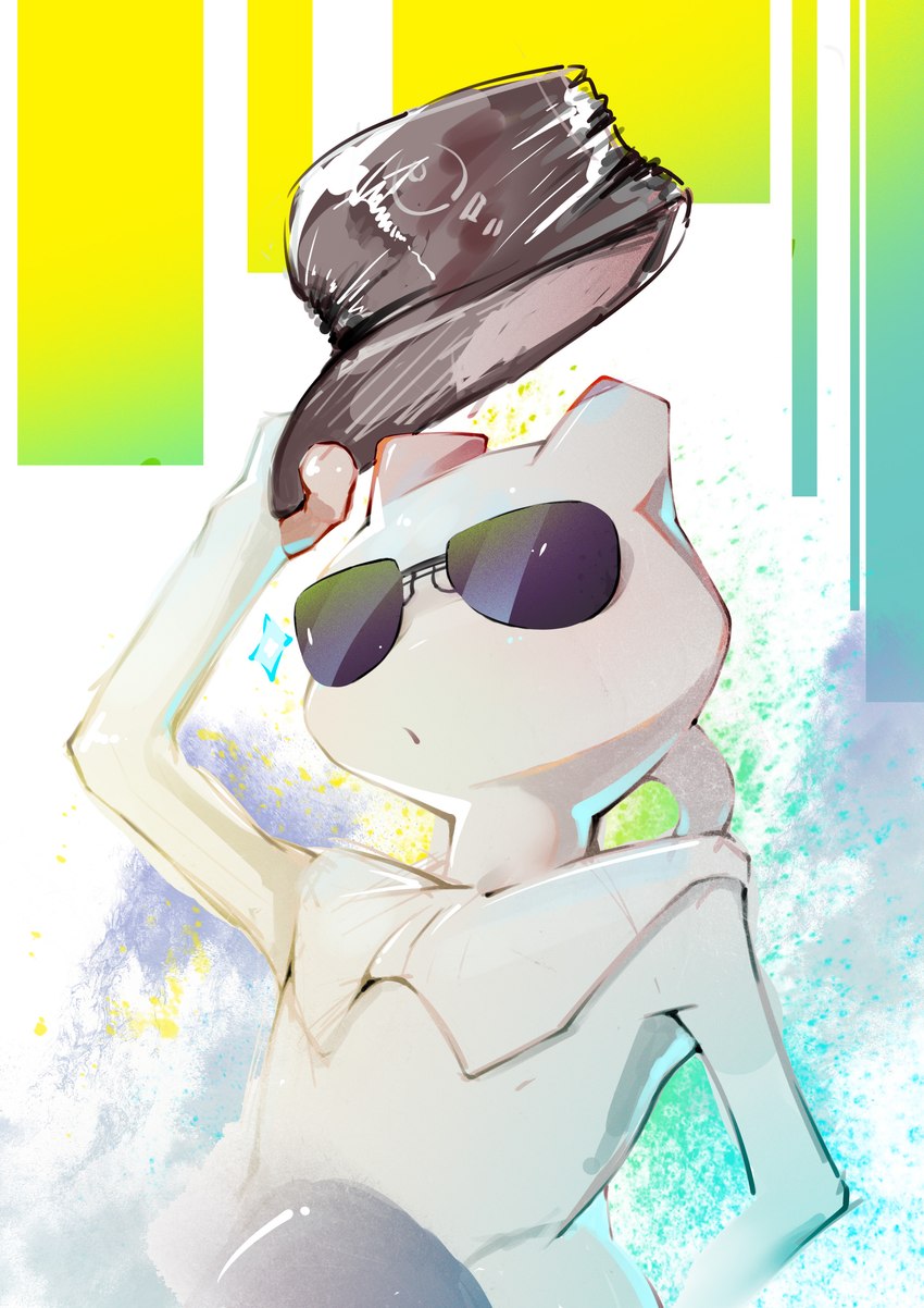 ambiguous_gender anthro clothing eyewear hat headgear headwear solo sunglasses ketchup_coke nintendo pokemon generation_1_pokemon legendary_pokemon mammal mewtwo pokemon_(species) 2020 absurd_res hi_res tagme