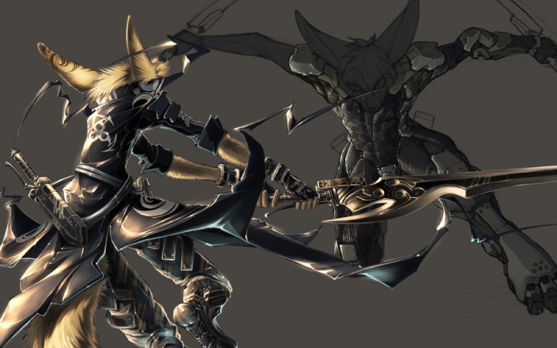 anthro armor blonde_hair clothing coat fight hair knife male melee_weapon solo suit sword tail tattoo topwear trenchcoat warrior weapon legacy350 canid canine fennec_fox fox mammal true_fox 16:10 widescreen