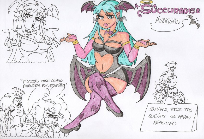 alternate_universe anthro belt big_breasts blue_eyes blue_hair breasts cleavage clothed clothing collar comic_panel dream_retreat duo female floppy_ears footwear hair head_wings jewelry leg_cross lips long_hair lop_ears membrane_(anatomy) membranous_wings monster_girl_(genre) navel ovejade pendant pointy_ears puffy_hair purple_district slim slim_female socks succuradise thick_lips tight_clothing unusual_wing_placement wings dibujuani capcom darkstalkers morrigan_aensland animal_humanoid bat bovid bovid_humanoid caprine caprine_humanoid demon demon_humanoid humanoid mammal mammal_humanoid sheep sheep_humanoid succubus absurd_res hi_res sketch traditional_media_(artwork)