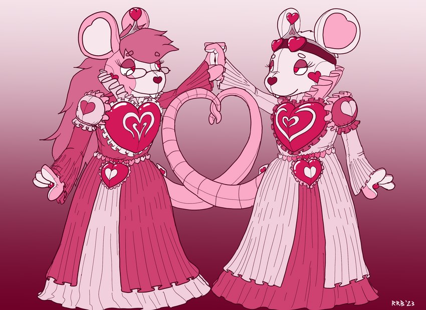 after_transformation anthro biped duo hand_holding holidays plushie toy toyification transformation run_rabbit_bounce valentine's_day animate_inanimate mammal murid murine rat rodent absurd_res hi_res