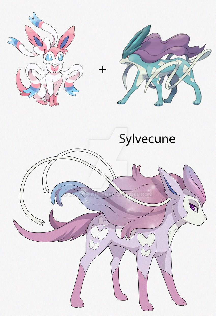 ambiguous_gender blue_body blue_eyes deviantart_logo feral looking_at_viewer markings mouth_closed pink_body purple_body purple_eyes red_eyes side_view solo white_body white_markings milk-jug deviantart nintendo pokemon eeveelution generation_2_pokemon generation_6_pokemon hybrid legendary_pokemon pokemon_(species) suicune sylveon alternate_version_at_source hi_res watermark