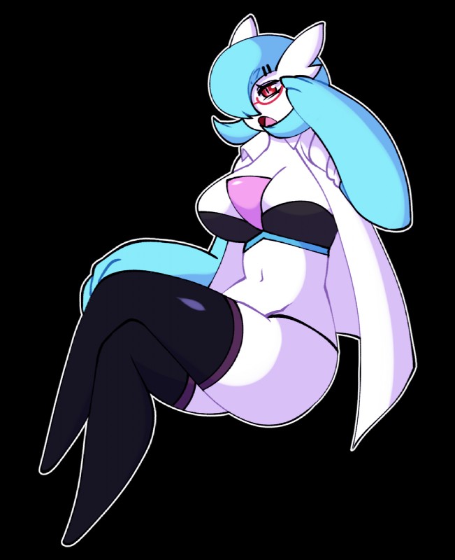 breasts clothing coat eyewear female glasses lab_coat not_furry solo topwear satanickpaws nintendo pokemon dr._voir fan_character gardevoir generation_3_pokemon pokemon_(species) shiny_pokemon alpha_channel hi_res