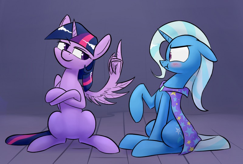 trixie and twilight sparkle (friendship is magic and etc) created by underpable