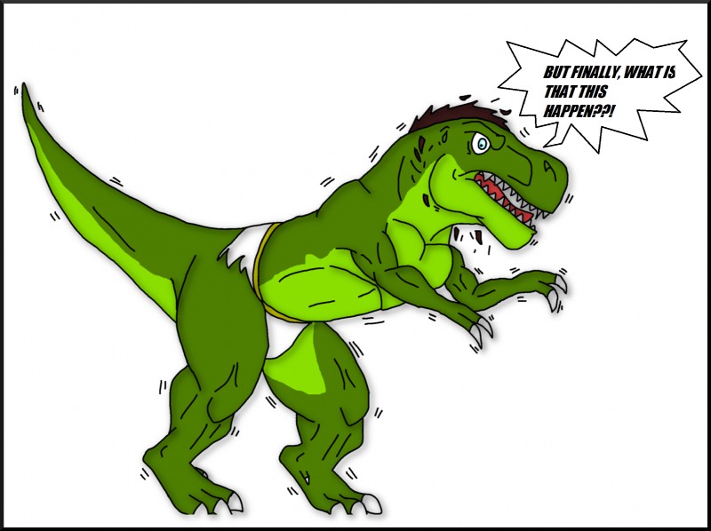 abs anthro biceps male muscular muscular_anthro muscular_male solo tail tailbutt text transformation maxime-jeanne dinosaur prehistoric_species reptile scalie theropod tyrannosaurid tyrannosauroid tyrannosaurus tyrannosaurus_rex 2013 comic english_text hi_res sequence