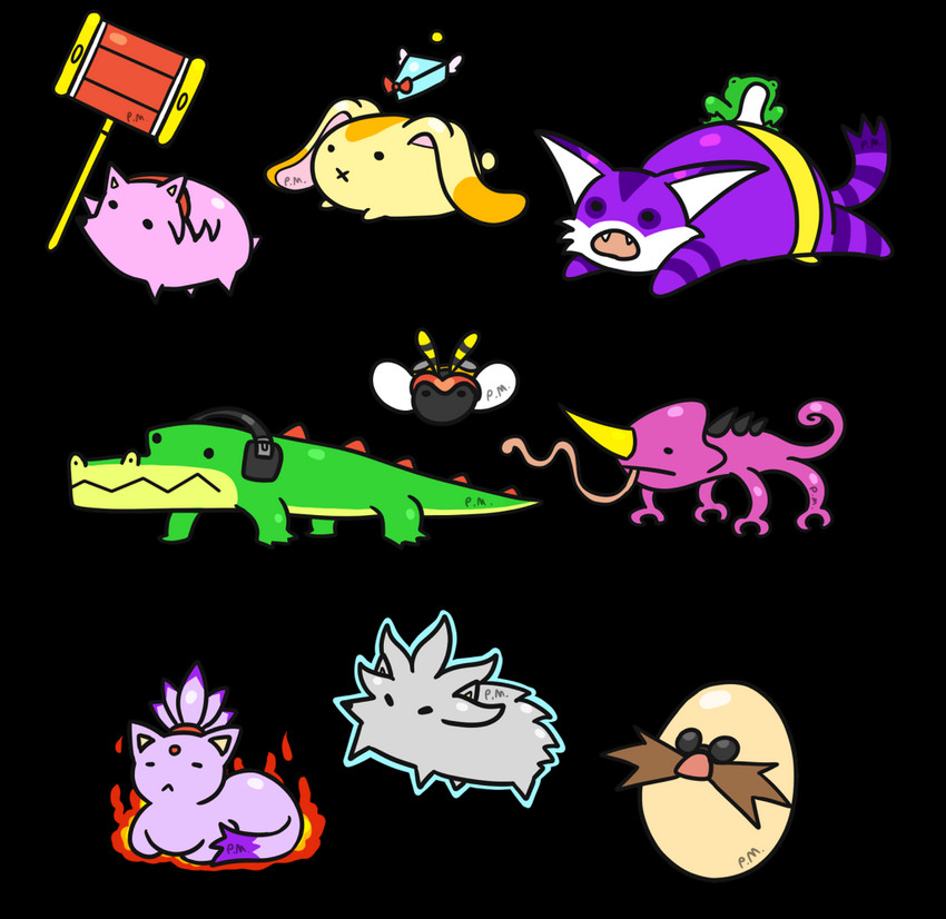 vector the crocodile, espio the chameleon, silver the hedgehog, cream the rabbit, cheese the chao, and etc (sonic the hedgehog (series) and etc) created by pyllymursu