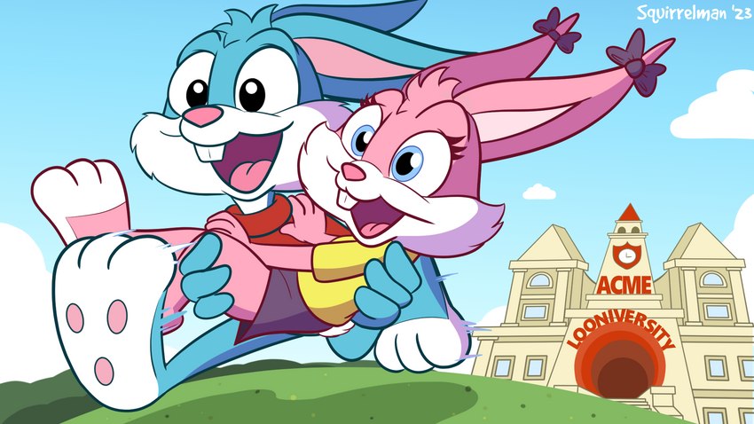 babs bunny and buster bunny (tiny toon adventures and etc) created by squirrelman