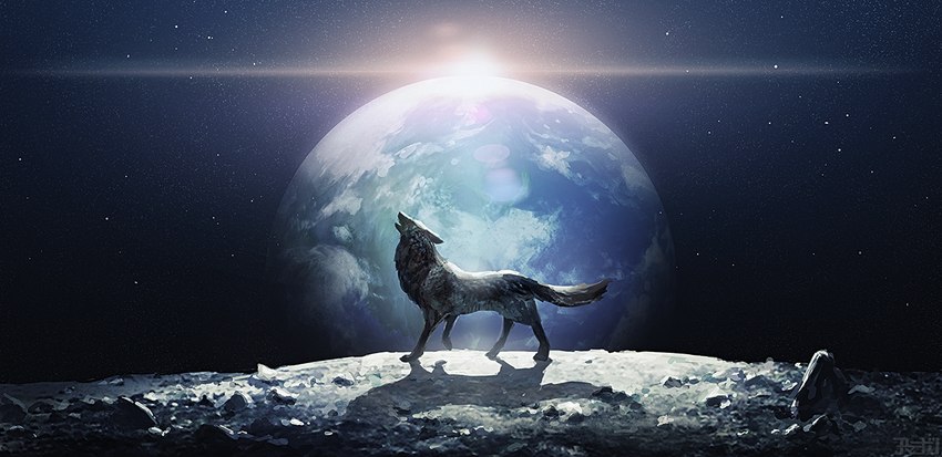 amazing_background black_background cloud continent detailed_background earth eclipse feral fur howl lens_flare light lunar_eclipse male moon on_moon planet quadruped rock scenery_porn sea shadow simple_background solo space star sun tail text water wolf_tail amamidori european_mythology mythology norse_mythology scp_foundation scp-3609 canid canine canis mammal wolf 2019 artist_name detailed digital_media_(artwork) digital_painting_(artwork) japanese_text lighting watermark