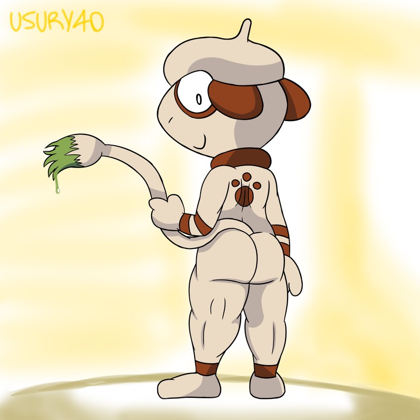 anthro butt male nude solo usury40 nintendo pokemon generation_2_pokemon pokemon_(species) smeargle 1:1 hi_res