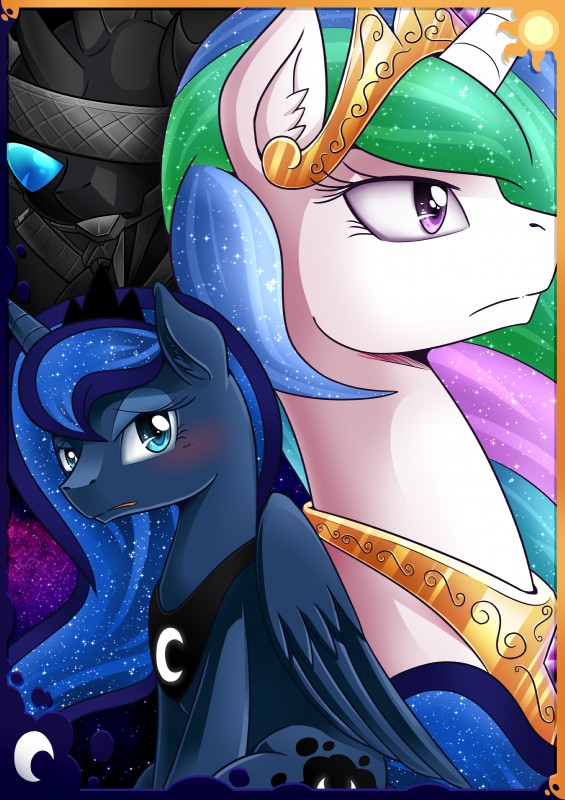 princess celestia and princess luna (friendship is magic and etc) created by vavacung