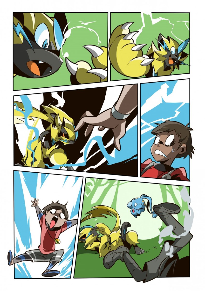 body_swap group male trio glaucosilva nintendo pokemon axel_(poke789) generation_4_pokemon generation_7_pokemon human humanoid legendary_pokemon mammal manaphy pokemon_(species) zeraora comic hi_res