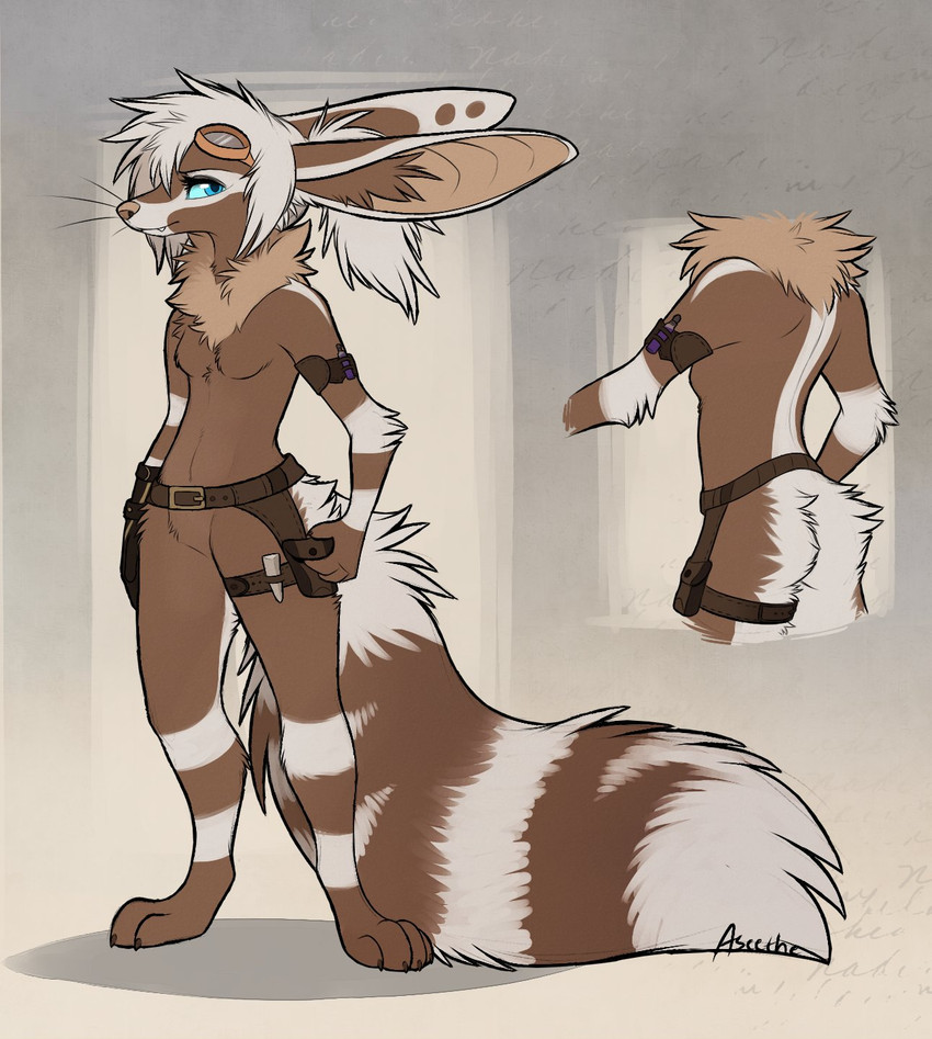 5_fingers anthro blue_eyes breasts brown_body brown_fur featureless_breasts feet female fingers fur smile solo standing tan_nose toes white_body white_fur aseethe melody_(aseethe) canid canine fennec_fox fox mammal true_fox 2020 digital_media_(artwork) hi_res signature