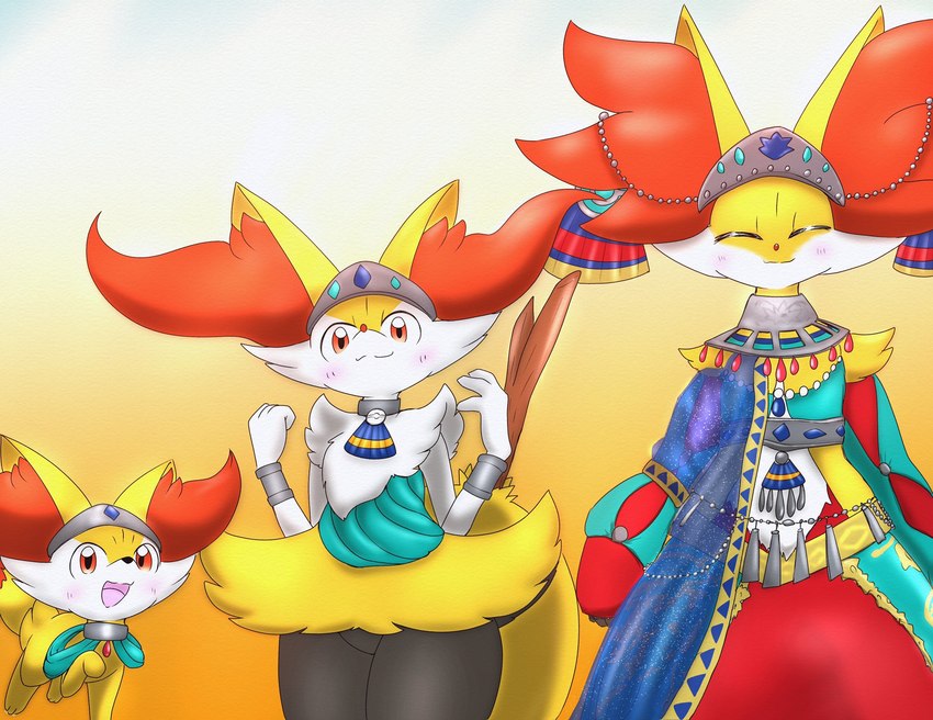 sacred style delphox (pokemon unite and etc) created by eiroru