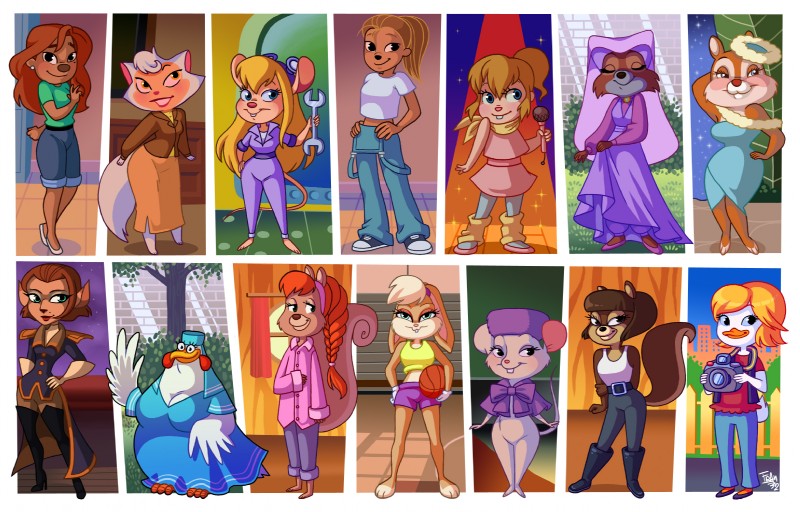 miss bianca, sawyer, roxanne, gadget hackwrench, clarice, and etc (alvin and the chipmunks (1983) and etc) created by frandemartino