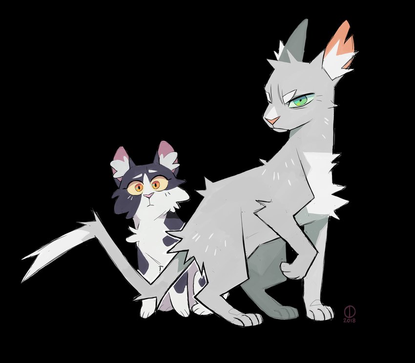 needletail and violetshine (warriors (book series)) created by graystripe64