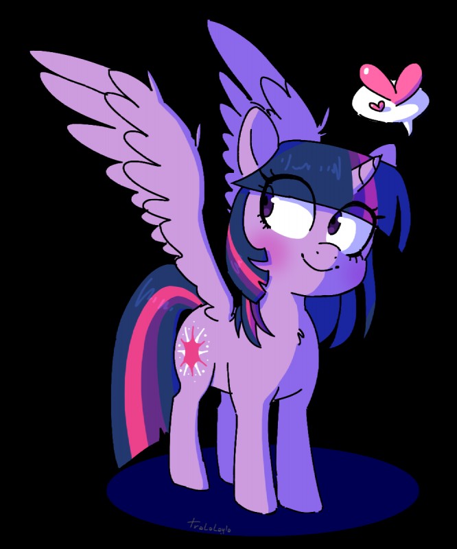 cutie_mark female feral hair heart_symbol horn multicolored_hair simple_background smile solo speech_bubble transparent_background unicorn_horn wings tralalayla friendship_is_magic hasbro my_little_pony mythology twilight_sparkle_(mlp) equid equine mammal mythological_creature mythological_equine winged_unicorn 2018 5:6 alpha_channel hi_res