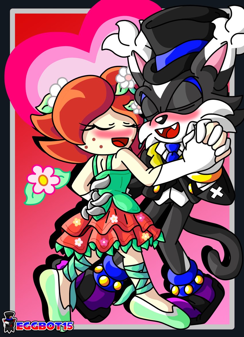 clothing dancing duo female flower hat headgear headwear heart_symbol male plant eggbot15 sega sonic_the_hedgehog_(series) sonic_x 15_(eggbot15) fan_character starla_(eggbot15) domestic_cat elemental_creature felid feline felis flora_fauna mammal seedrian absurd_res digital_media_(artwork) hi_res