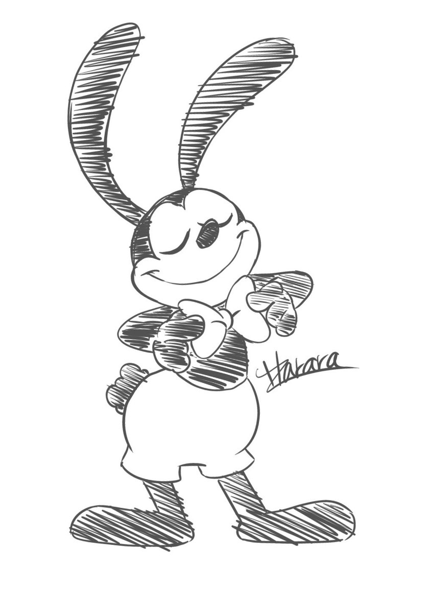 oswald the lucky rabbit (disney) created by harara