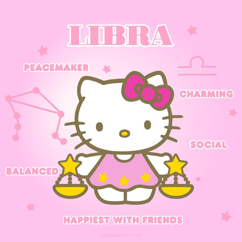 hello kitty and libra (hello kitty (series) and etc) created by unknown artist