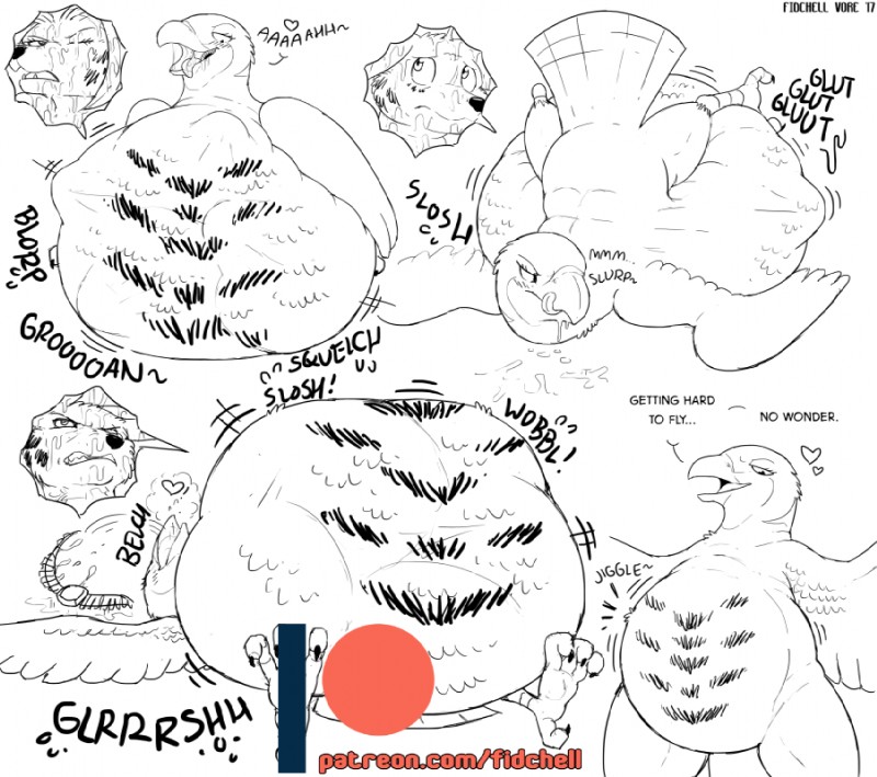 abdominal_bulge after_vore anthro beak beak_lick belly belly_jiggle belly_markings big_belly blorp blush bodily_fluids bodily_noises burping burping_up_clothing burping_up_object cutaway death dialogue different_sound_effects digestion extended_sound_effect eyelashes feathered_wings feathers female female_pred feral glorsh glut group heart_pair heart_symbol inside_stomach internal jiggling licking licking_lips licking_own_beak licking_own_lips markings motion_lines motion_onomatopoeia onomatopoeia oral_vore organs rumbling_stomach saliva self_lick shortened_sound_effect simple_background slosh sloshing_belly slurping soft_vore solo_focus sound_effect_variant sound_effects squelching stomach stomach_acid tail tail_feathers teeth text text_with_heart tongue tongue_out vore vowelless vowelless_sound_effect vowelless_vocalization weight_gain winged_arms wings wobbling fidchellvore lyla_the_honey_buzzard accipitrid accipitriform avian bird honey_buzzard mammal perninae 2017 digital_drawing_(artwork) digital_media_(artwork) english_text monochrome sequence