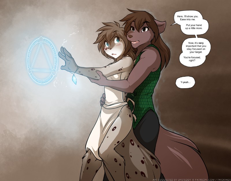 kathrin vaughan and natani (twokinds) created by tom fischbach